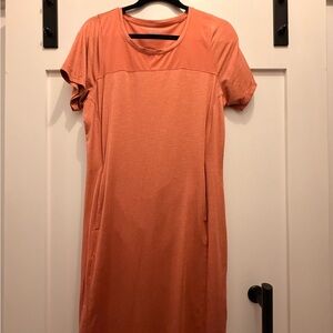 Casual Salmon Athleisure Dress